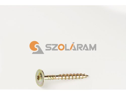 10x280 LAPOSFEJŰ SZERKEZETÉPÍTŐ CSAVAR TORX-40 HORGANYZOTT SÁRGA