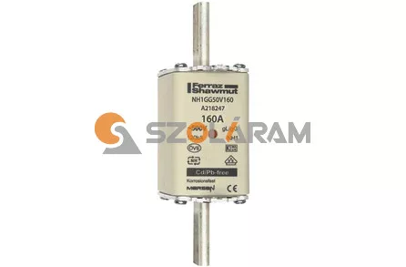 Mersen NH1 160A gL/gG 500V homlokoldali-kioldásjelzéssel NH1GG50V160 biztosítóbetét