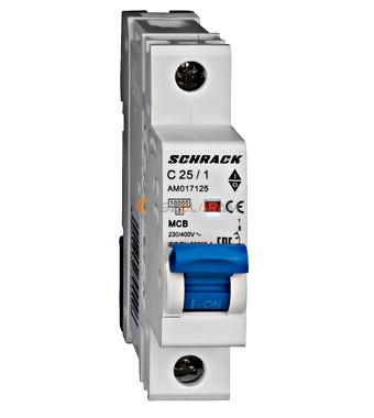 Schrack Kismegszakító AMPARO 10kA, C 25A, 1 pólusú