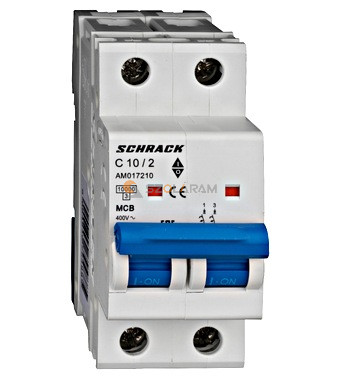 Schrack Kismegszakító AMPARO 10kA, C 10A, 2 pólusú