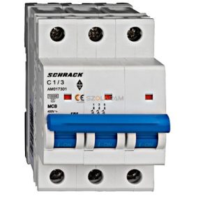 Schrack Kismegszakító AMPARO 10kA, C 1A, 3 pólusú