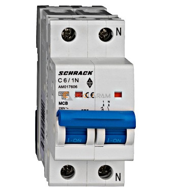 Schrack Kismegszakító AMPARO 10kA, C 6A, 1+N
