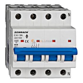 Schrack Kismegszakító AMPARO 10kA, C 6A, 3+N