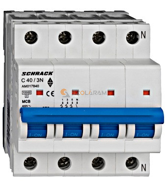 Schrack Kismegszakító AMPARO 10kA, C 40A, 3+N