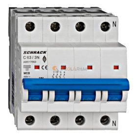 Schrack Kismegszakító AMPARO 10kA, C 63A, 3+N