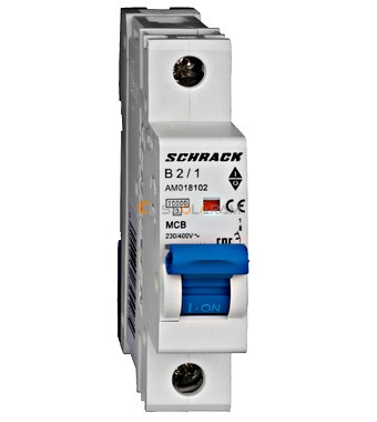 Schrack Kismegszakító AMPARO 10kA, B 2A, 1 pólusú