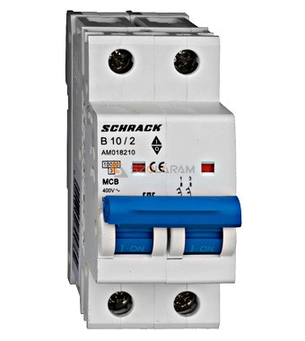 Schrack Kismegszakító AMPARO 10kA, B 10A, 2 pólusú