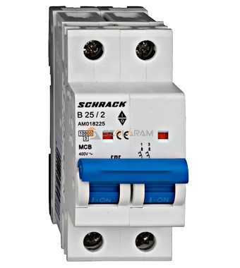 Schrack Kismegszakító AMPARO 10kA, B 25A, 2 pólusú