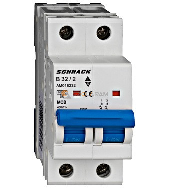 Schrack Kismegszakító AMPARO 10kA, B 32A, 2 pólusú