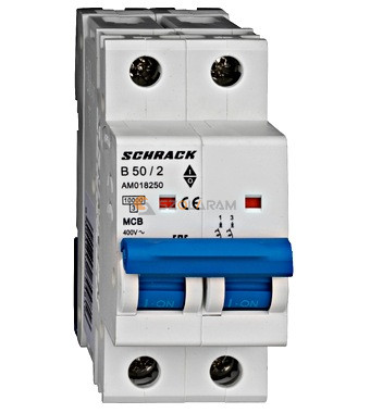 Schrack Kismegszakító AMPARO 10kA, B 50A, 2 pólusú