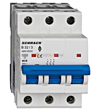 Schrack Kismegszakító AMPARO 10kA, B 32A, 3 pólusú