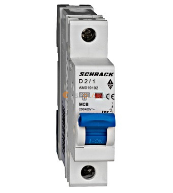 Schrack Kismegszakító AMPARO 10kA, D 2A, 1 pólusú