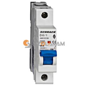 Schrack Kismegszakító AMPARO 10kA, D 6A, 1 pólusú