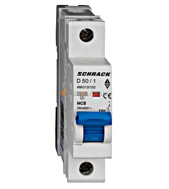 Schrack Kismegszakító AMPARO 10kA, D 50A, 1 pólusú
