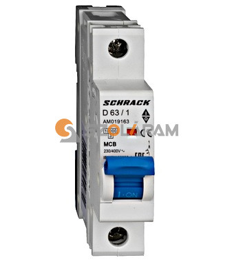 Schrack Kismegszakító AMPARO 10kA, D 63A, 1 pólusú