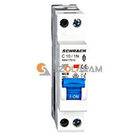 Schrack Kismegszakító AMPARO 4,5kA, C 10A, 1+N, 1KE