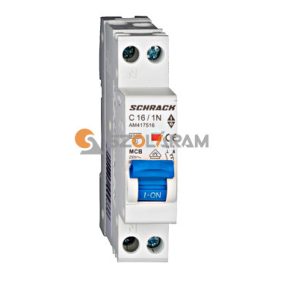 Schrack Kismegszakító AMPARO 4,5kA, C 16A, 1+N, 1KE