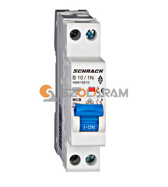 Schrack Kismegszakító AMPARO 4,5kA, B 10A, 1+N, 1KE