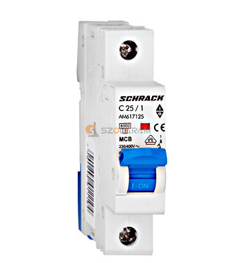 Schrack Kismegszakító AMPARO 6kA, C 25A, 1 pólusú