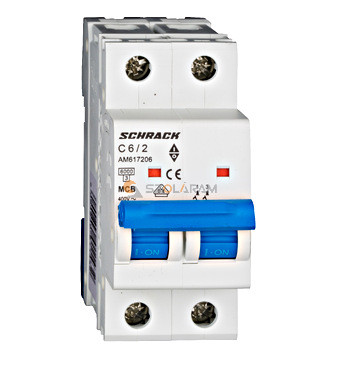 Schrack Kismegszakító AMPARO 6kA, C 6A, 2 pólusú