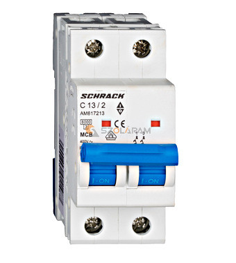 Schrack Kismegszakító AMPARO 6kA, C 13A, 2 pólusú