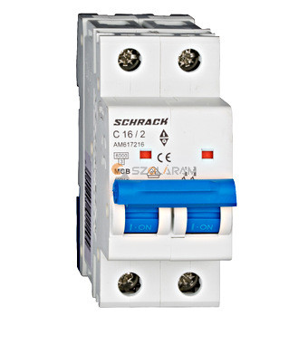 Schrack Kismegszakító AMPARO 6kA, C 16A, 2 pólusú