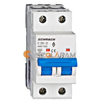 Schrack Kismegszakító AMPARO 6kA, C 25A, 2 pólusú