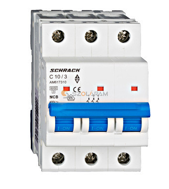 Schrack Kismegszakító AMPARO 6kA, C 10A, 3 pólusú