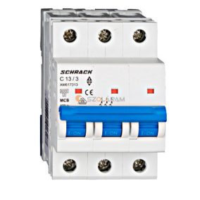 Schrack Kismegszakító AMPARO 6kA, C 13A, 3 pólusú