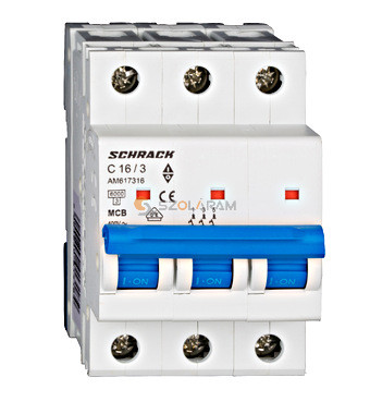 Schrack Kismegszakító AMPARO 6kA, C 16A, 3 pólusú
