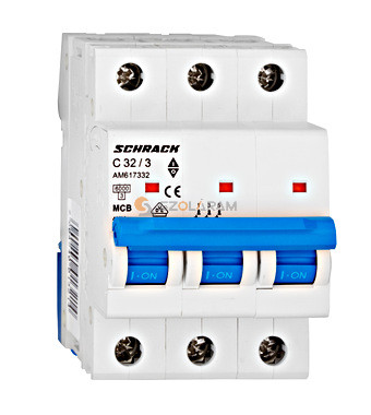 Schrack Kismegszakító AMPARO 6kA, C 32A, 3 pólusú
