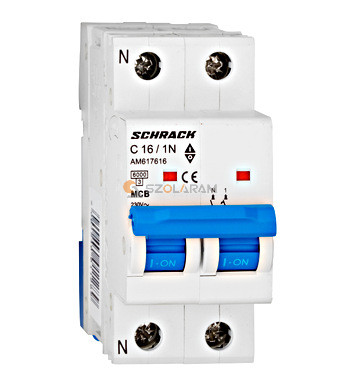 Schrack Kismegszakító AMPARO 6kA, C 16A, 1+N