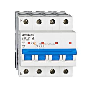 Schrack Kismegszakító AMPARO 6kA, C 25A, 3+N