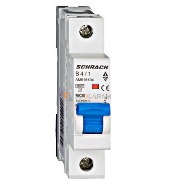 Schrack Kismegszakító AMPARO 6kA, B 4A, 1 pólusú