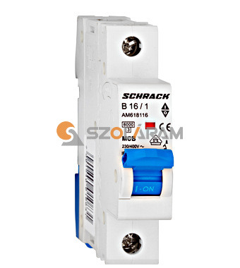 Schrack Kismegszakító AMPARO 6kA, B 16A, 1 pólusú