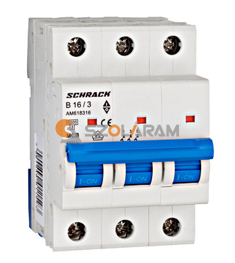 Schrack Kismegszakító AMPARO 6kA, B 16A, 3 pólusú
