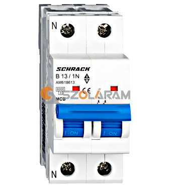 Schrack Kismegszakító AMPARO 6kA, B 13A, 1+N