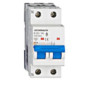 Schrack Kismegszakító AMPARO 6kA, B 25A, 1+N