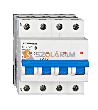 Schrack Kismegszakító AMPARO 6kA, B 10A, 3+N