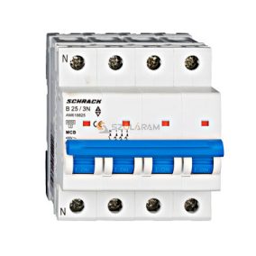 Schrack Kismegszakító AMPARO 6kA, B 25A, 3+N