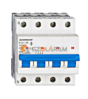 Schrack Kismegszakító AMPARO 6kA, B 32A, 3+N