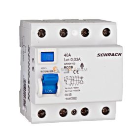   Schrack Hibaáram kapcsoló AMPARO 10kA 40A, 4 pólusú, 30mA, AC