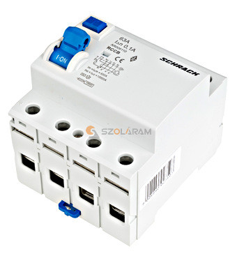 Schrack Hibaáram kapcsoló AMPARO 10kA 63A, 4 pólusú, 100mA, AC