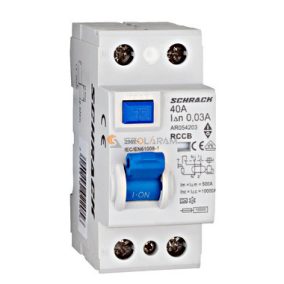   Schrack Hibaáram kapcsoló AMPARO 10kA 40A, 2 pólusú, 30mA, A