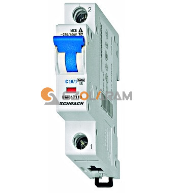 Schrack Kismegszakító, C 10A, 1 pólusú, 6kA