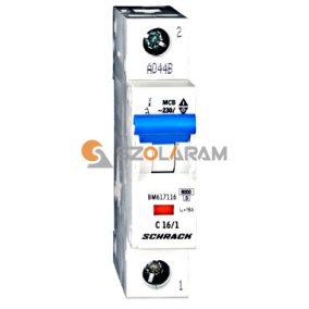 Schrack Kismegszakító, C 16A, 1 pólusú, 6kA