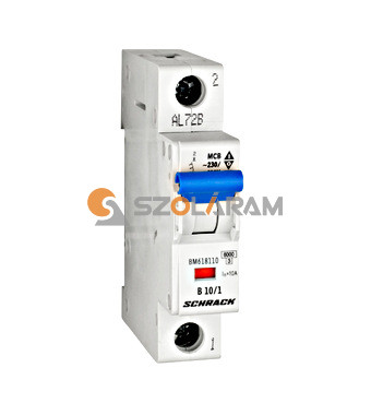 Schrack Kismegszakító, B 10A, 1 pólusú, 6kA