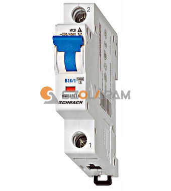 Schrack Kismegszakító, B 16A, 1 pólusú, 6kA