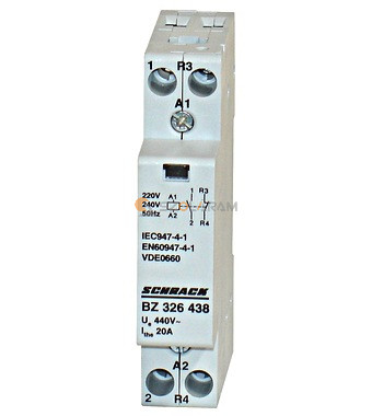 Schrack Sorbaépíthető mágneskapcsoló 20A, 1z+1ny, 230V AC 1KE