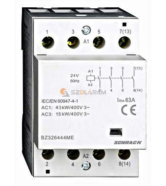 Schrack AMPARO sorbaépíthető mágneskapcsoló 63A, 4z, 230V AC 3KE